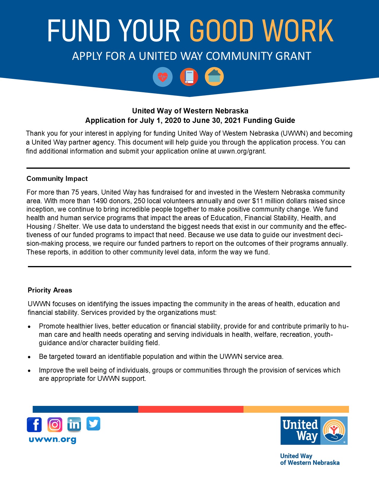 20242025 United Way Grant United Way of Western Nebraska
